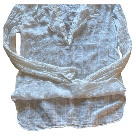 Zara Women's White Ruffled Detail Long Sleeve Top - Picture 3 of 5